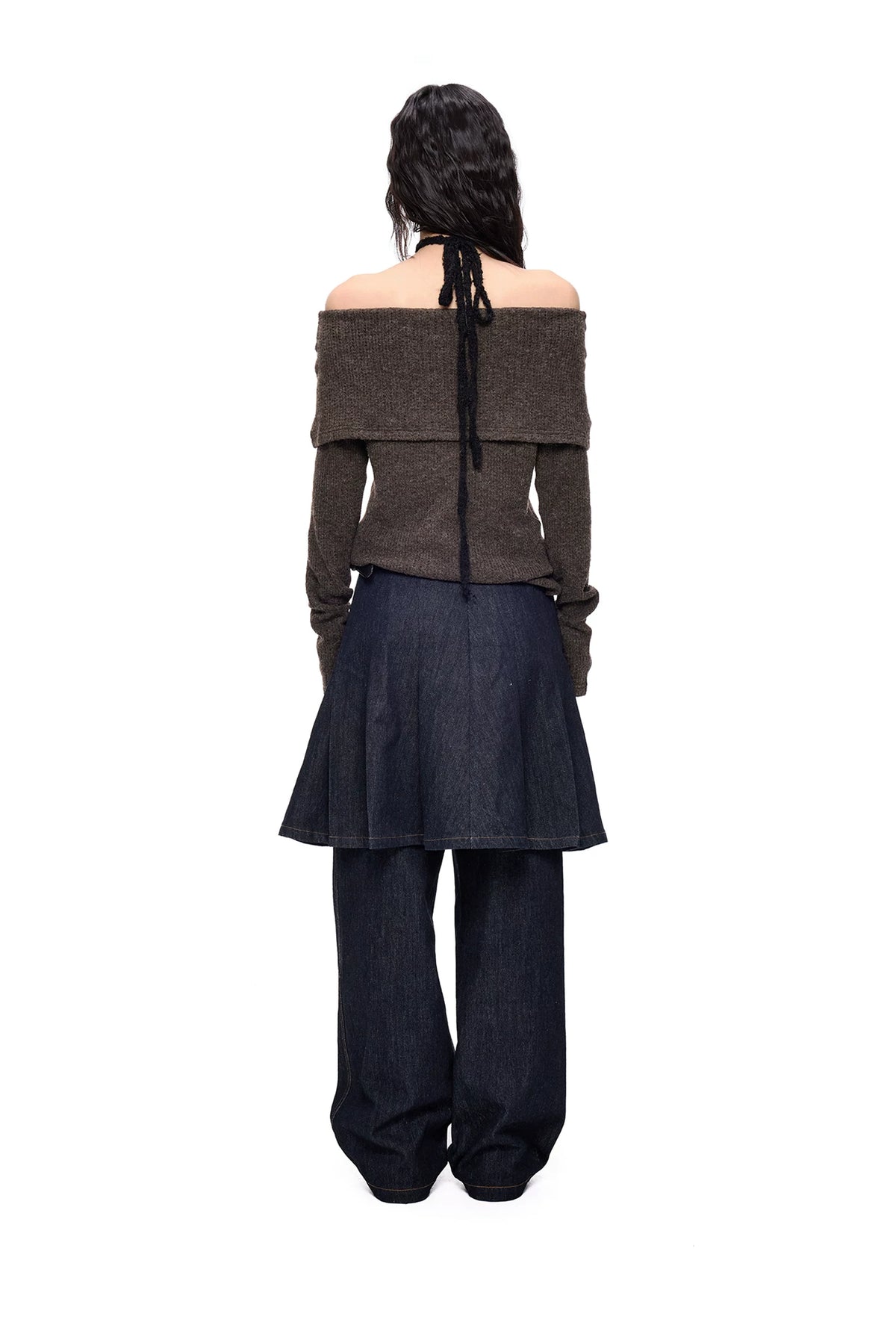 Napoleon Off-Shoulder Knit Sweater