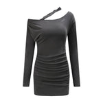Lace Strap Asymmetrical Dress