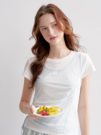 Layered Drawstring Tee