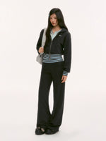 Gray Contrast Stripe Sweatpants