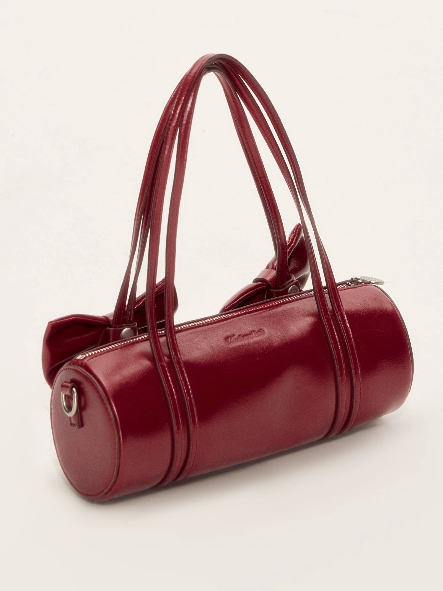 Red Sculptural Bow Underarm Bag