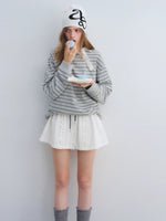 Ruffle Tie Pleated Skirt