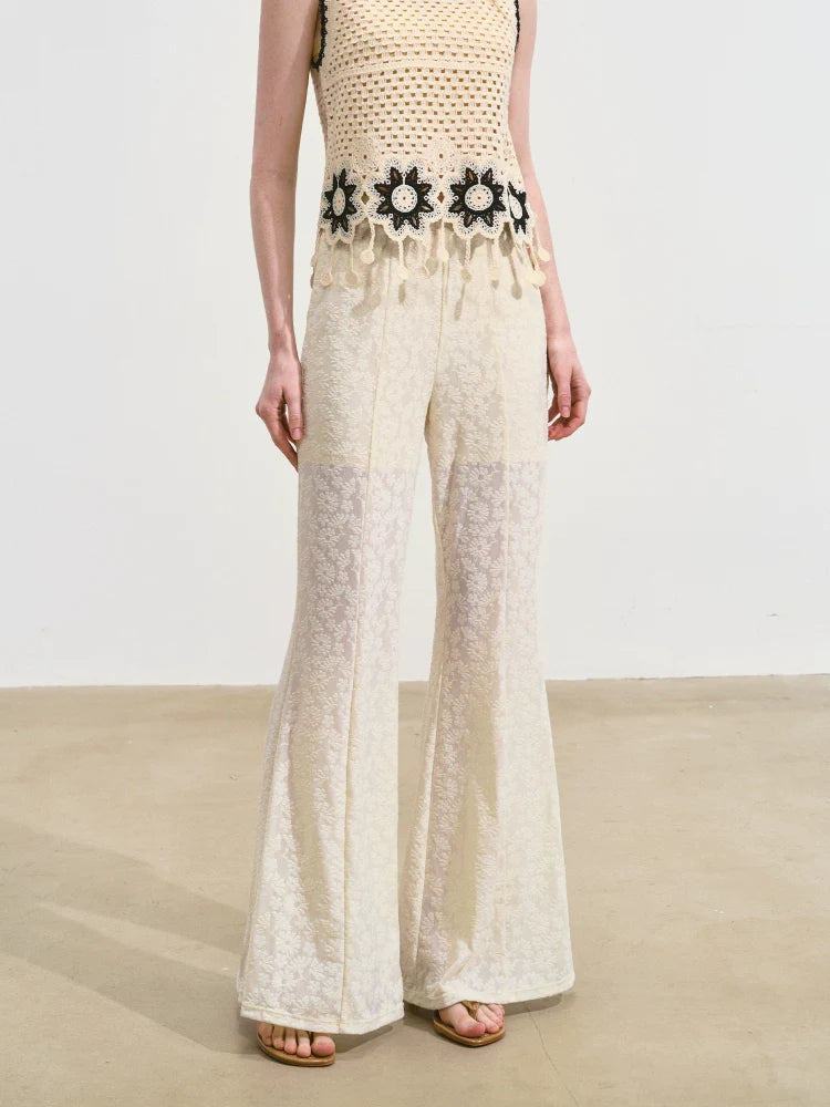 Strappy Ruffled Sexy Top &amp; Pants Set