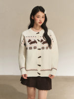 Fair Isle Toggle Cardigan