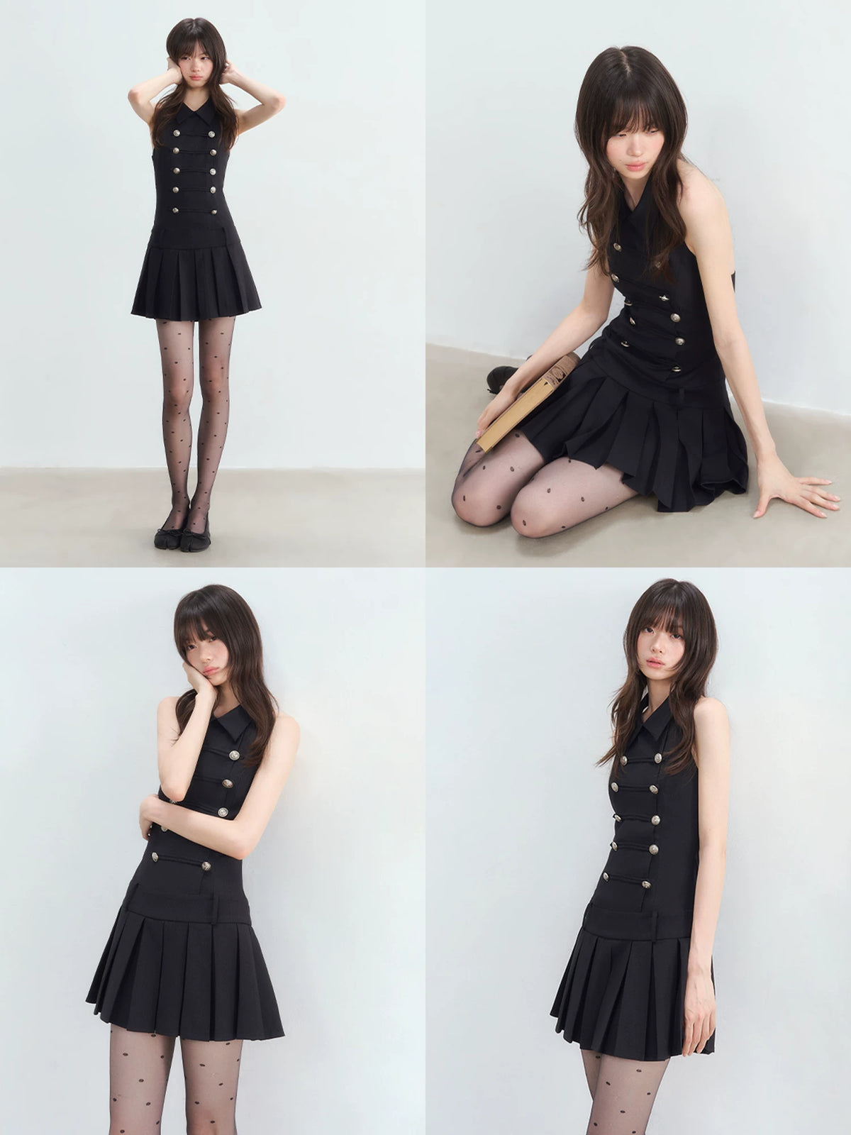 Halter Pleated Dress
