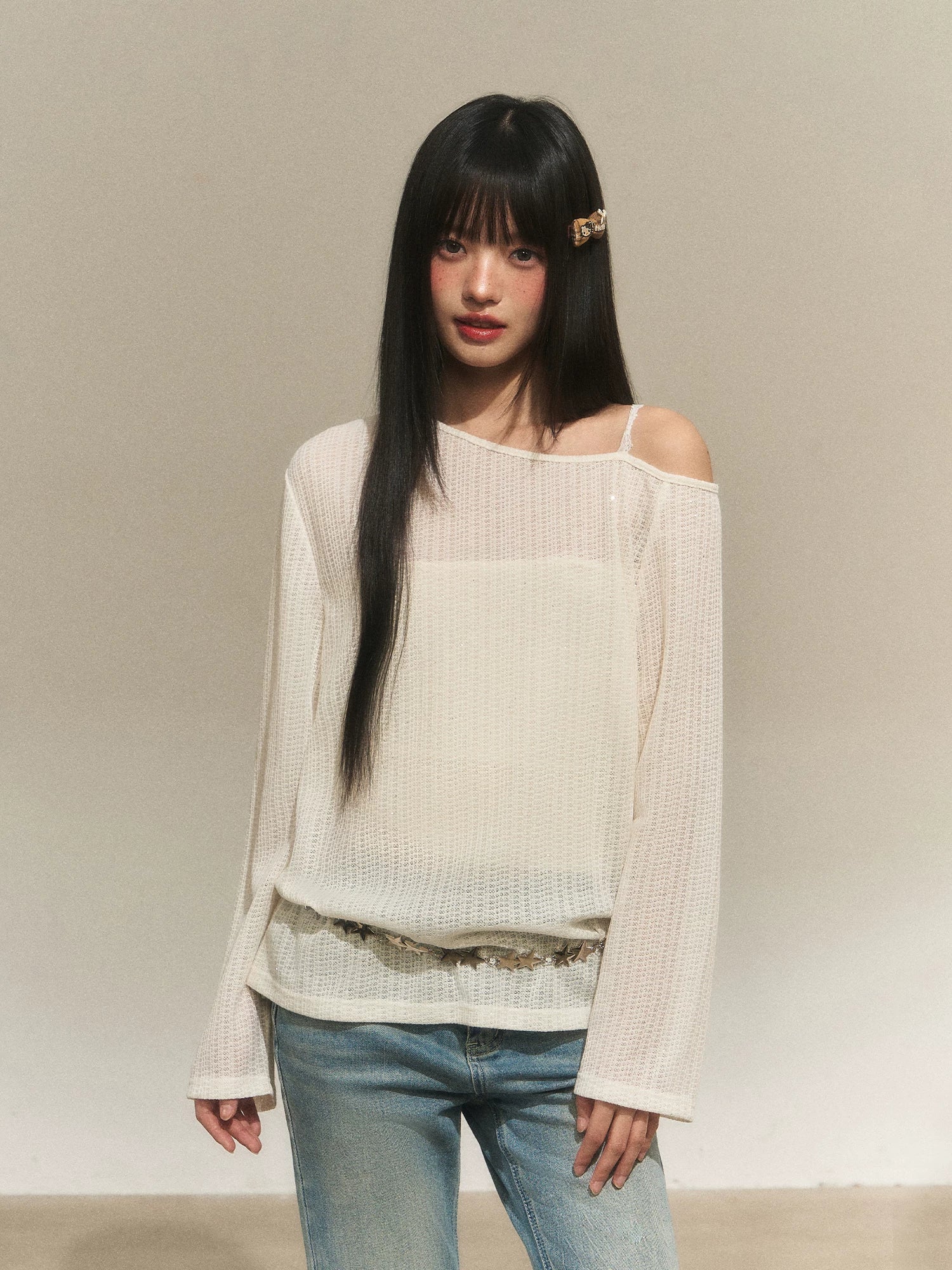 Asymmetrical Cutout Knit Top