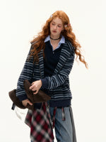 Striped Cat-Ear Hooded Jacket