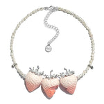 Strawberry Natural Baroque Pearl Necklace