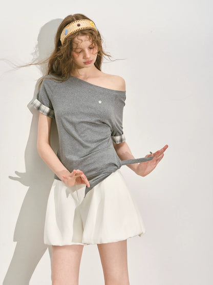 Tie-bow Short-sleeve T-shirt
