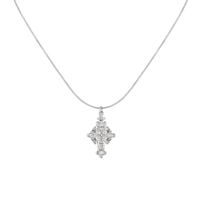 Full Diamond Retro Cross Choker