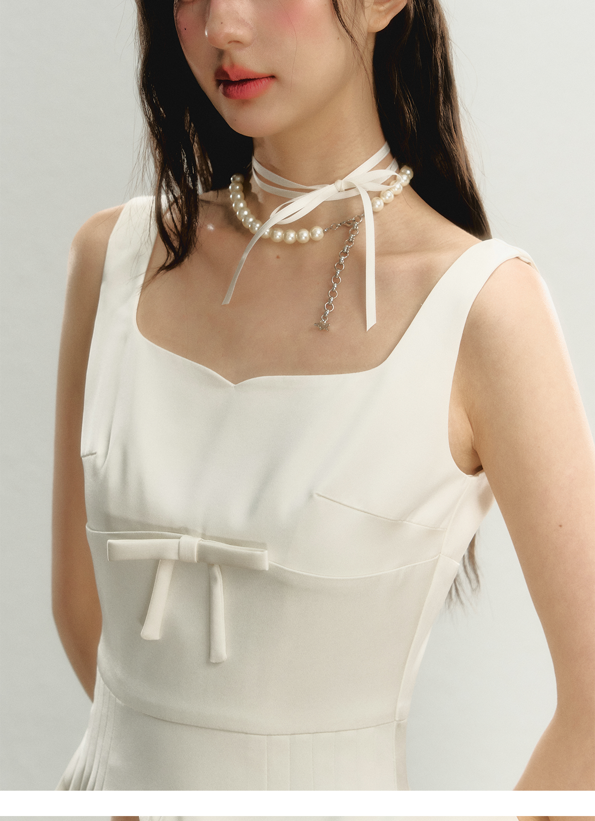 Milk White Square Neck Cami Dress