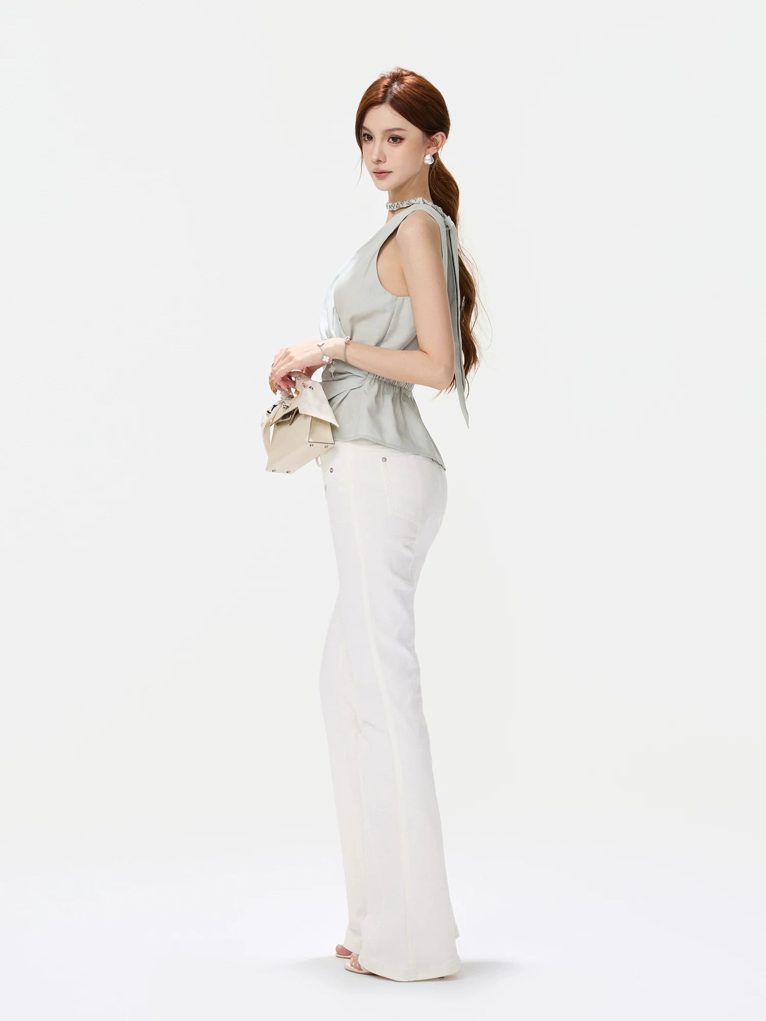 Lyocell Halter Wrap Top