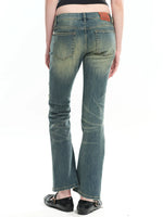 Distressed Washed Denim Jeans