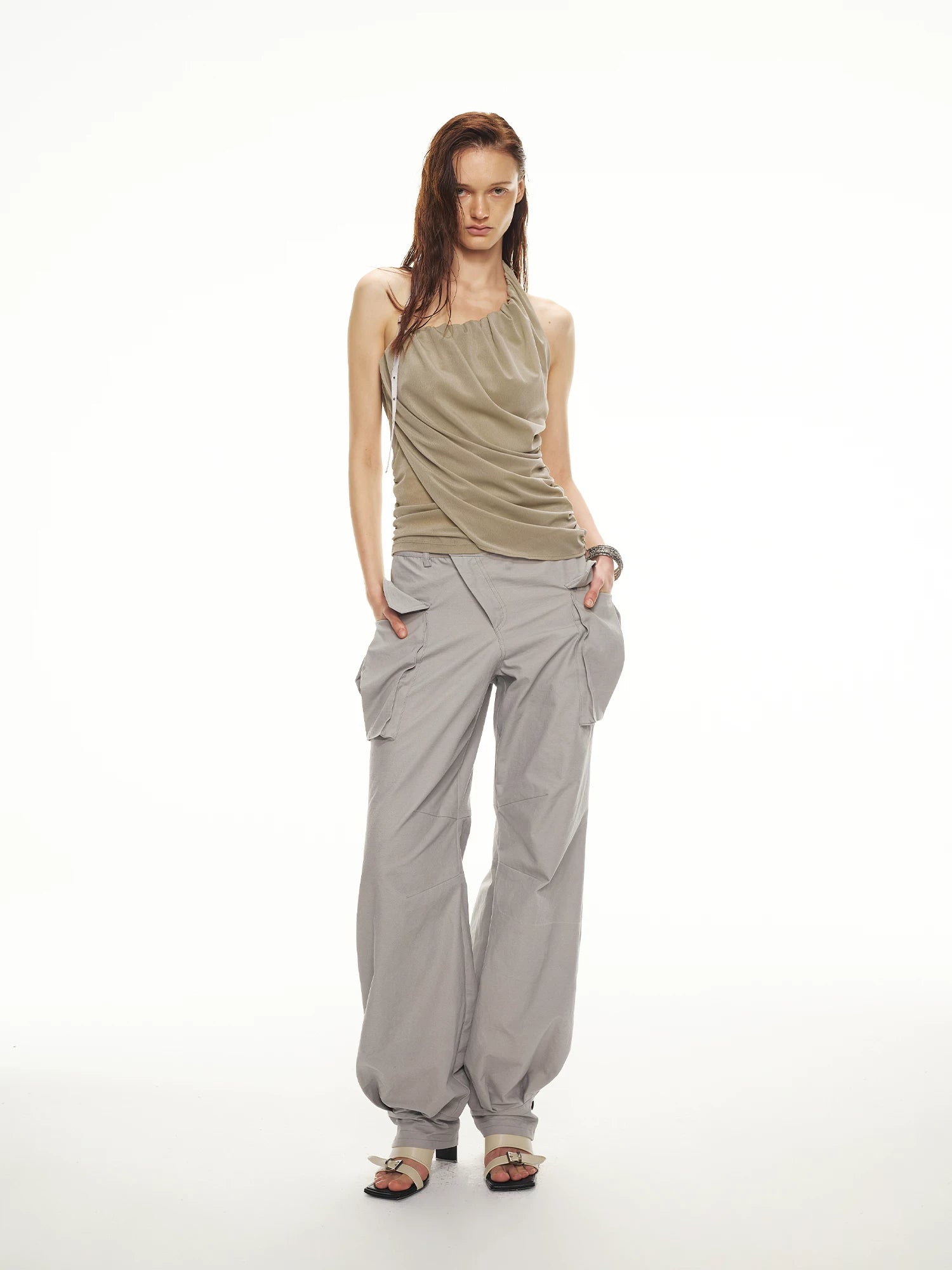 Washed Utility Balloon Pants