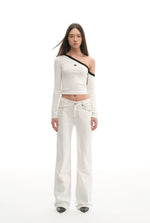 +5CM N2 Smiling Straight Denim Pants