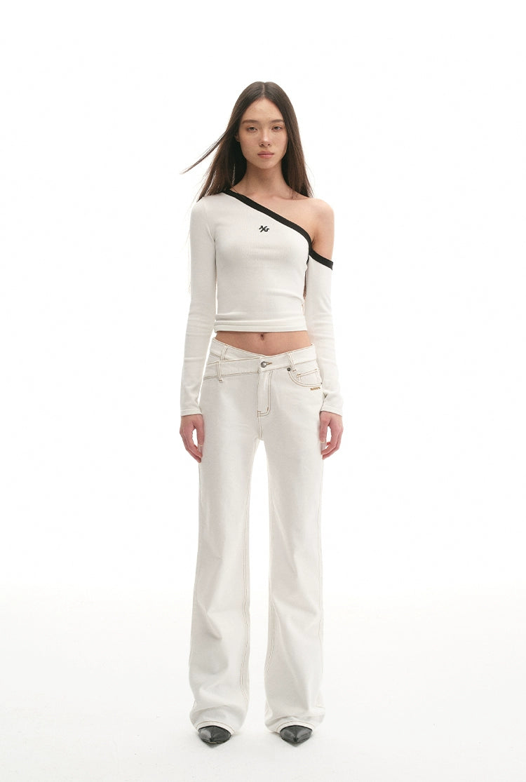 +5CM N2 Smiling Straight Denim Pants