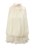 Chiffon Halter Ruffle Tank