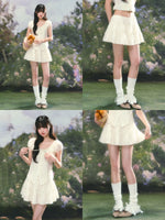 Tiered Mini Skirt
