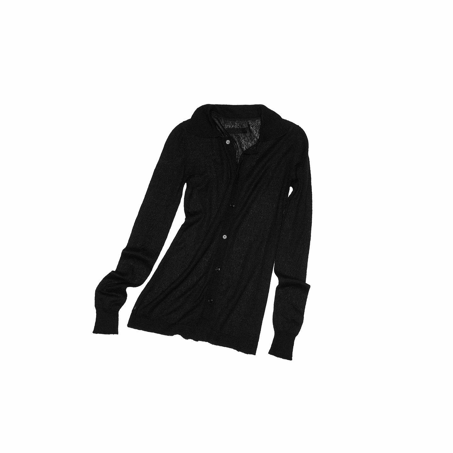 Mohair Slim Transparent Cardigan