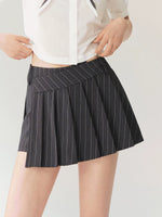 Striped Preppy Pleated Skort