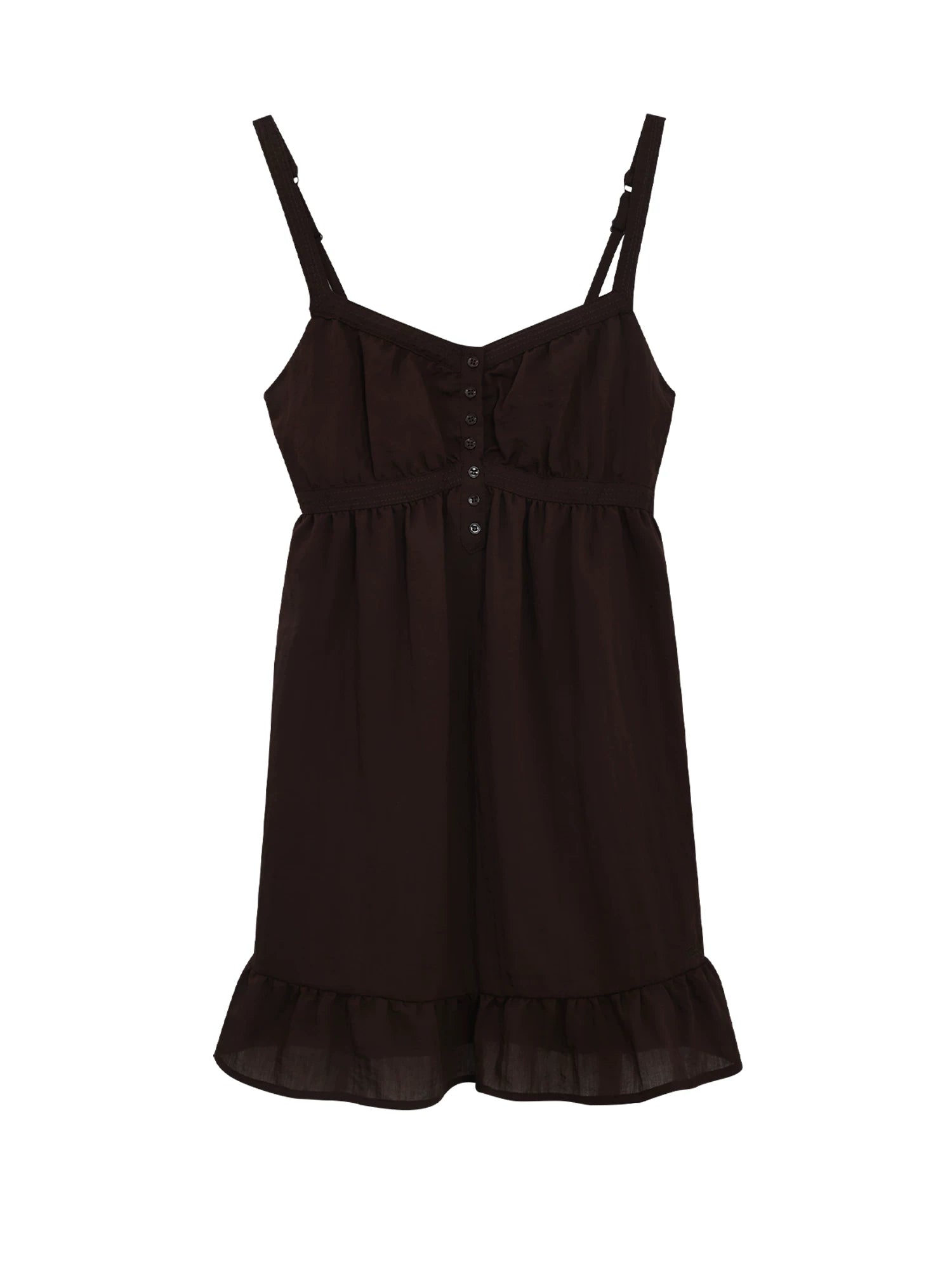 Brown Cami A-line Dress