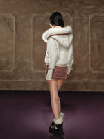 Red Waist-Free A-Line Skort