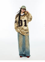 Vintage Mud‑Dye Straight‑leg Pants