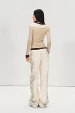 Lyocell Wool Colorblock Layered Base Top
