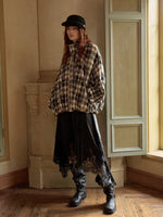 Plaid Crinkle Bubble Jacket