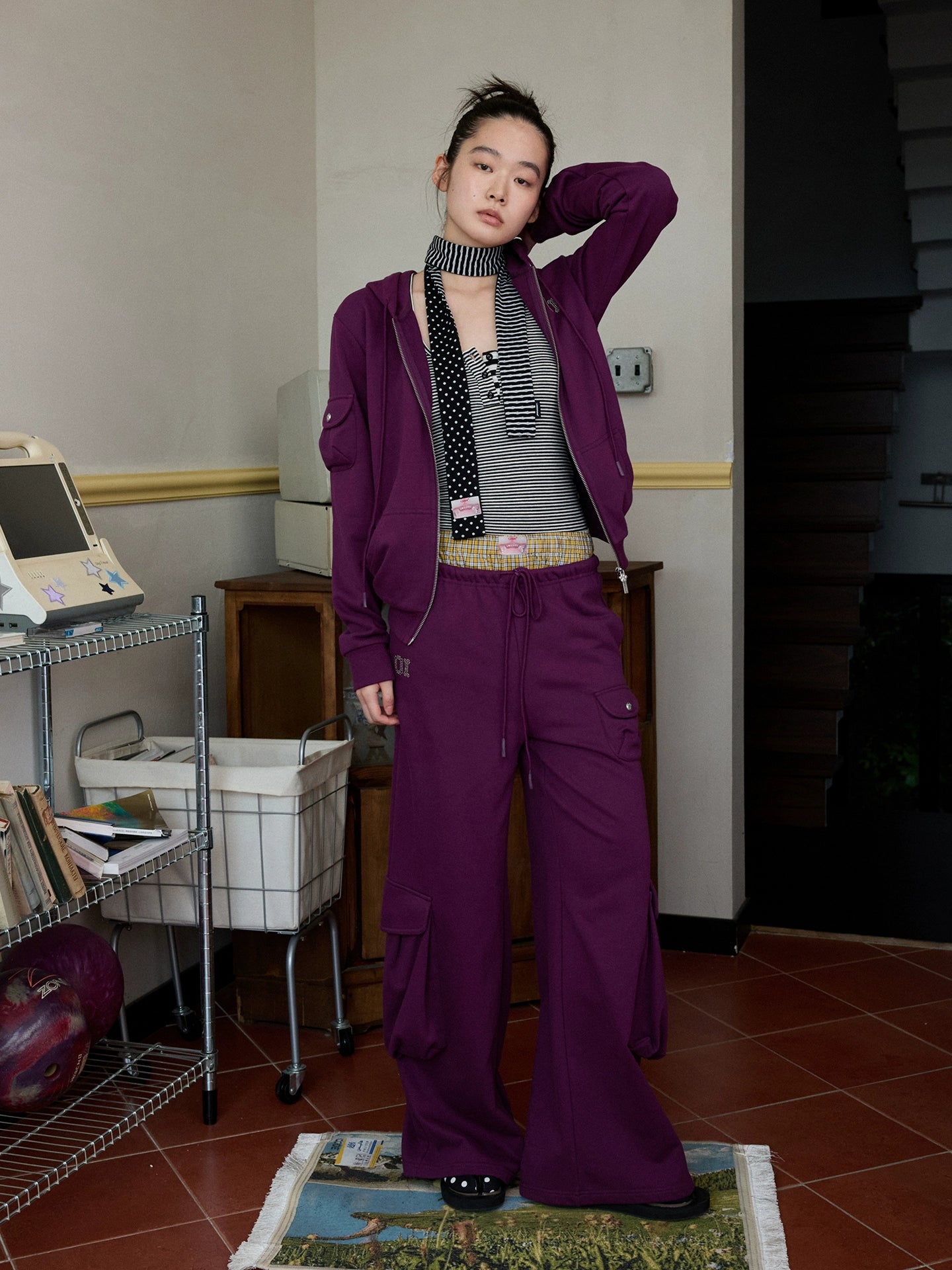 Solid Color Hoodie &amp; Sweatpants Set
