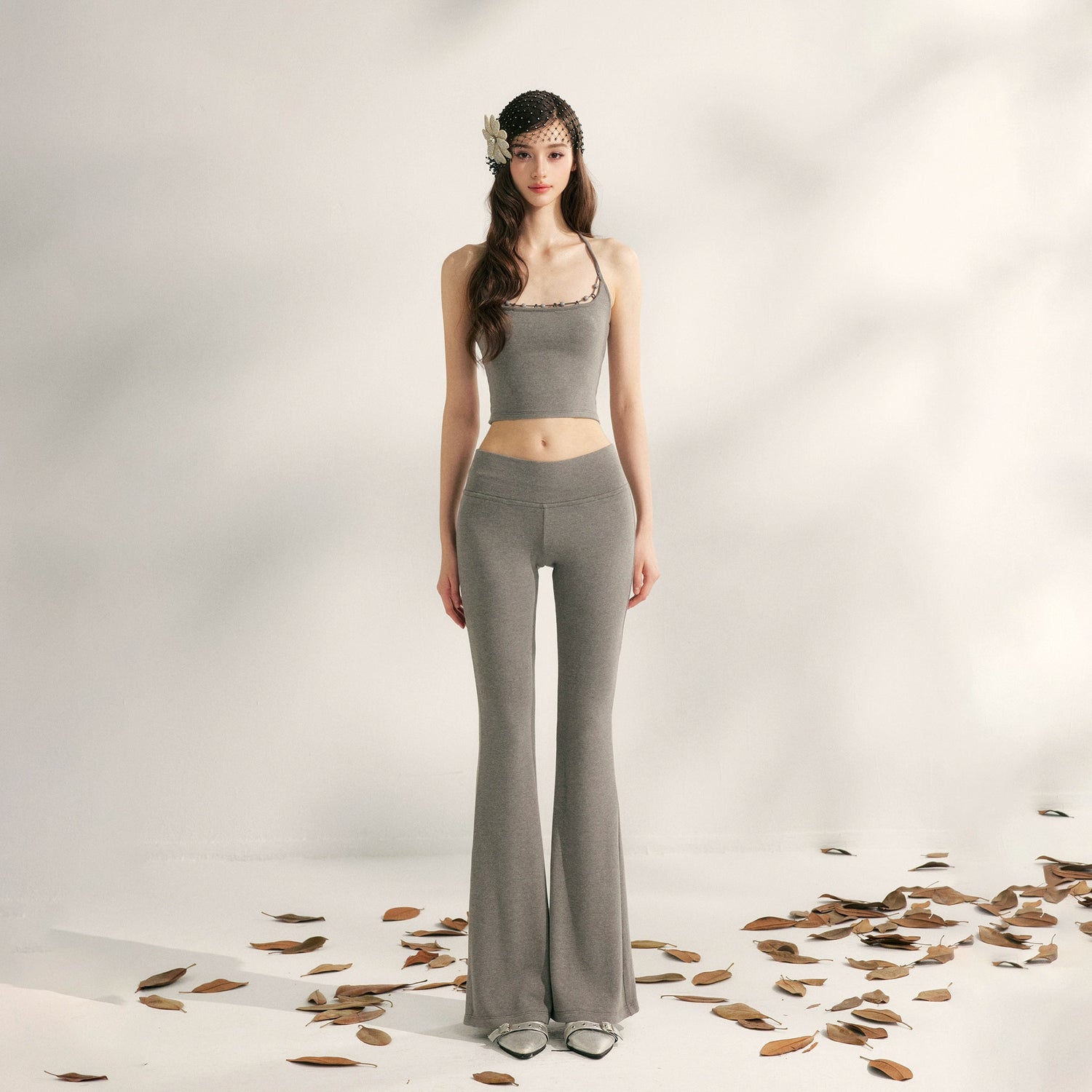 Lazy Weekend Beaded Tank Top &amp; Yoga Pants Set