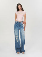 Contrast Floral Print Slim-Fit T-shirt