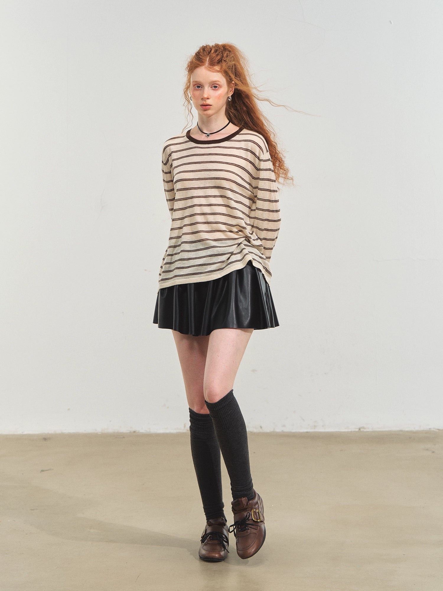 Vintage Striped Knit Blouse