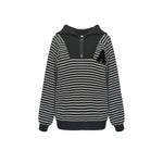 Striped Embroidered Sweatshirt & Shorts Set