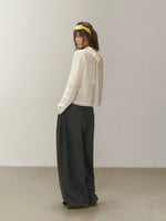 Draped Puff Sleeve Blouse