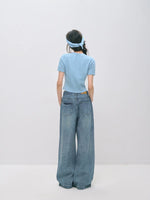 Vintage Rhinestone Straight Jeans