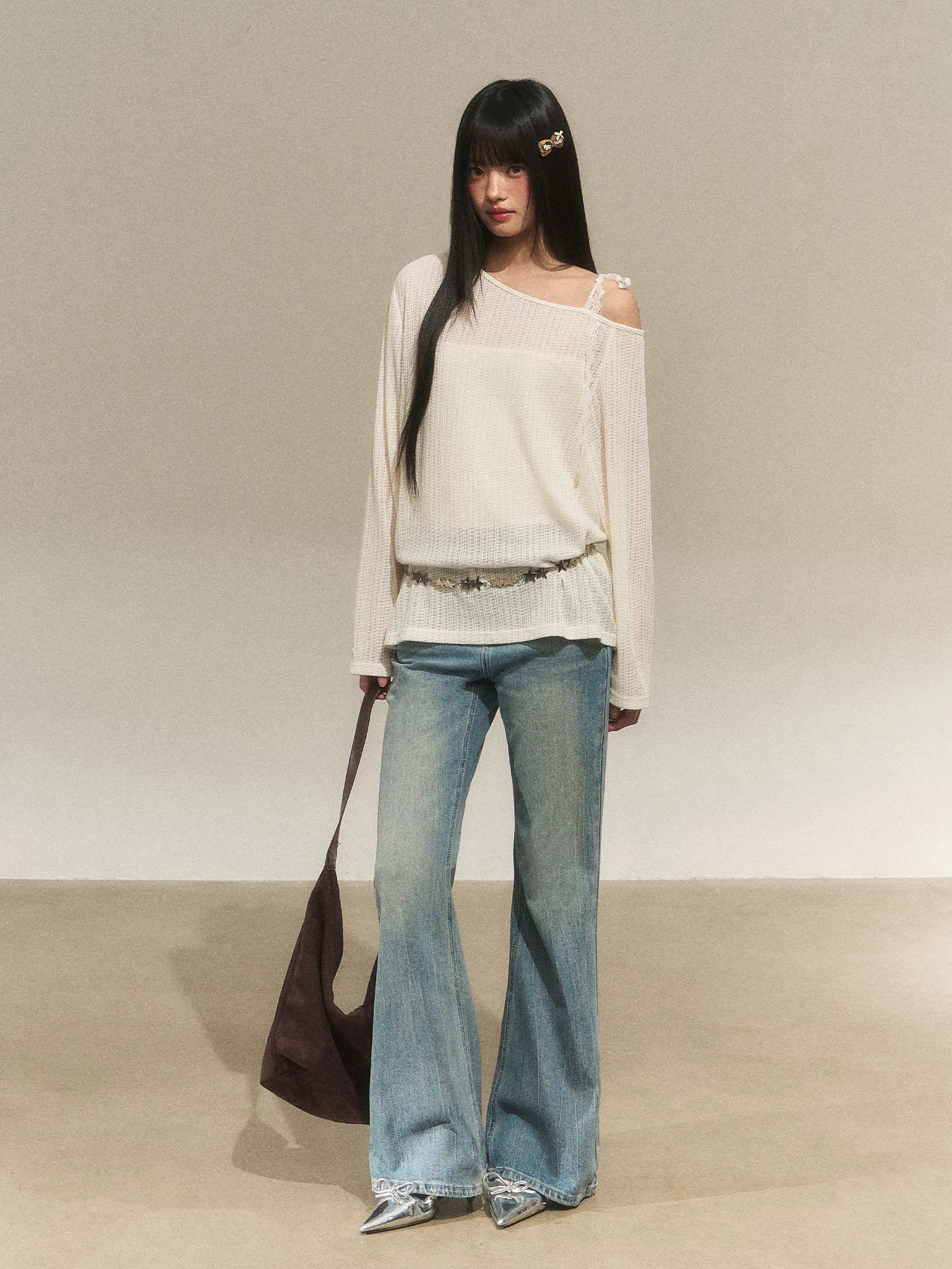 Asymmetrical Cutout Knit Top