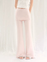 Faux Layered Micro Flare Pants