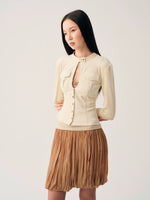 Cutout Suede Cropped Jacket