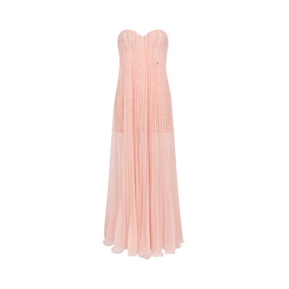 Thea Strapless Mesh Backless Dress