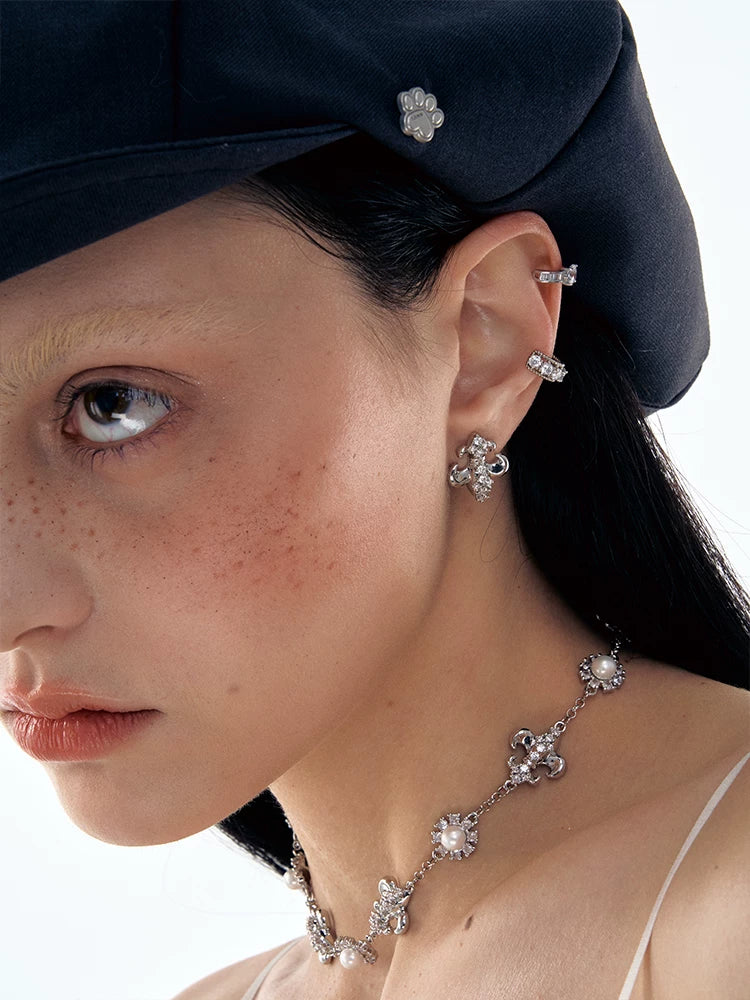 Iris Zircon Drop Earrings