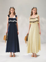 Polka Lace Strap Dress