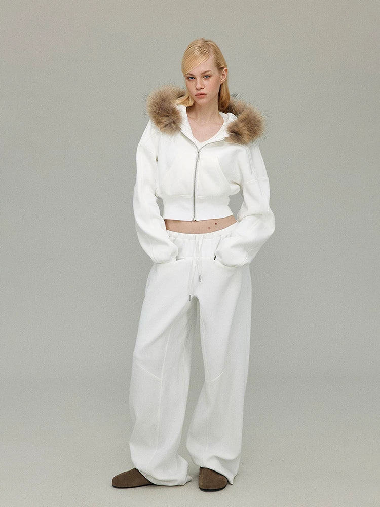 Detachable Fur Collar Hoodie Jacket