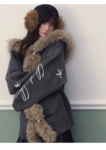 Hooded Toggle Knit Jacket