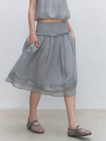 Lyocell Bubble Halter Top & Skirt Set