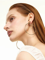Crystal Bow Hoop Earrings