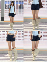 High Waist Cargo Shorts