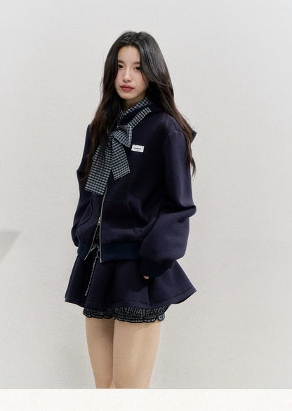 Bow-Tie Sweatshirt &amp; Puffy Skirt Set