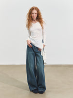 Sweetheart Neck Asymmetric Ruched Top