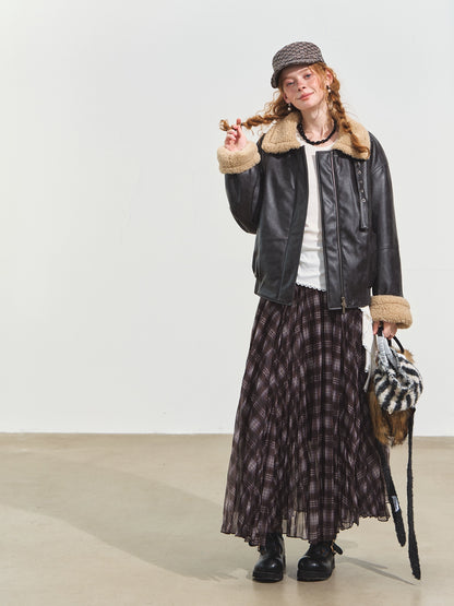Black Shearling Moto Jacket